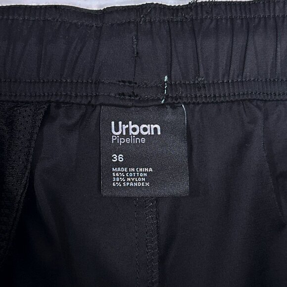NWT Urban Pipeline Black Super Flex Durable Stretch Fabric Jogger Short Size 36 - Picture 6 of 11